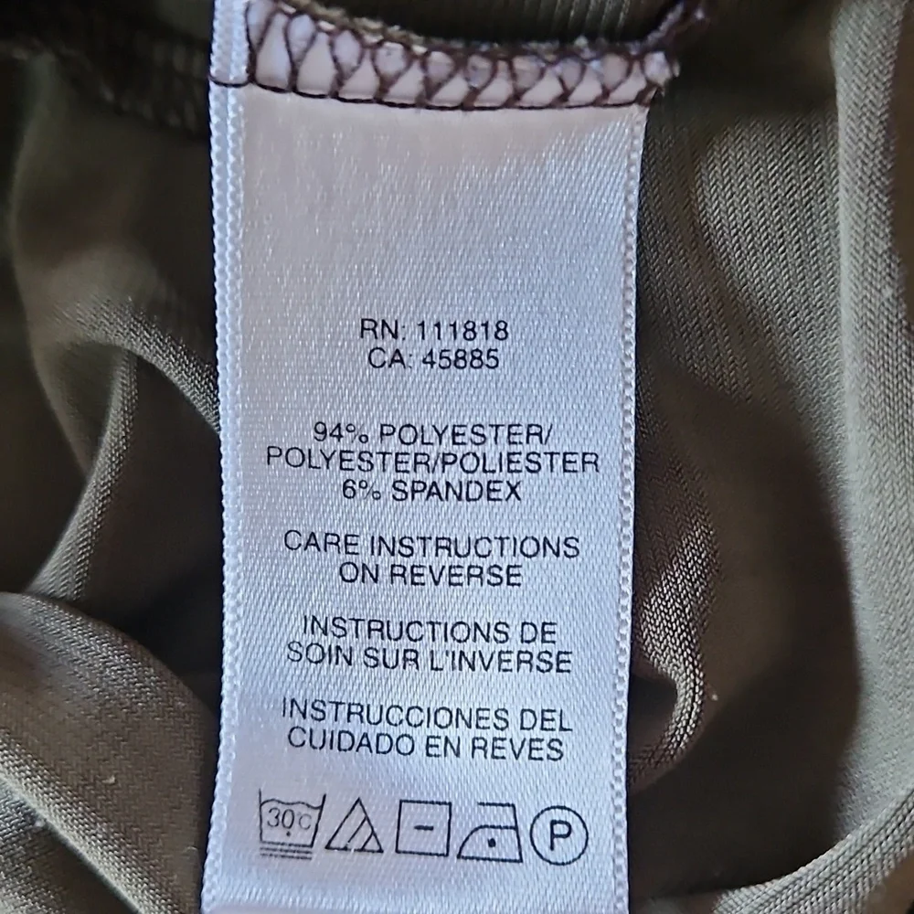 Michael Kors green and brown patterned top, Sz S/P